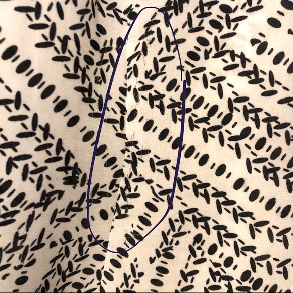 Cabi Black and White Long Sleeve Stitch Print Top - Picture 10 of 10